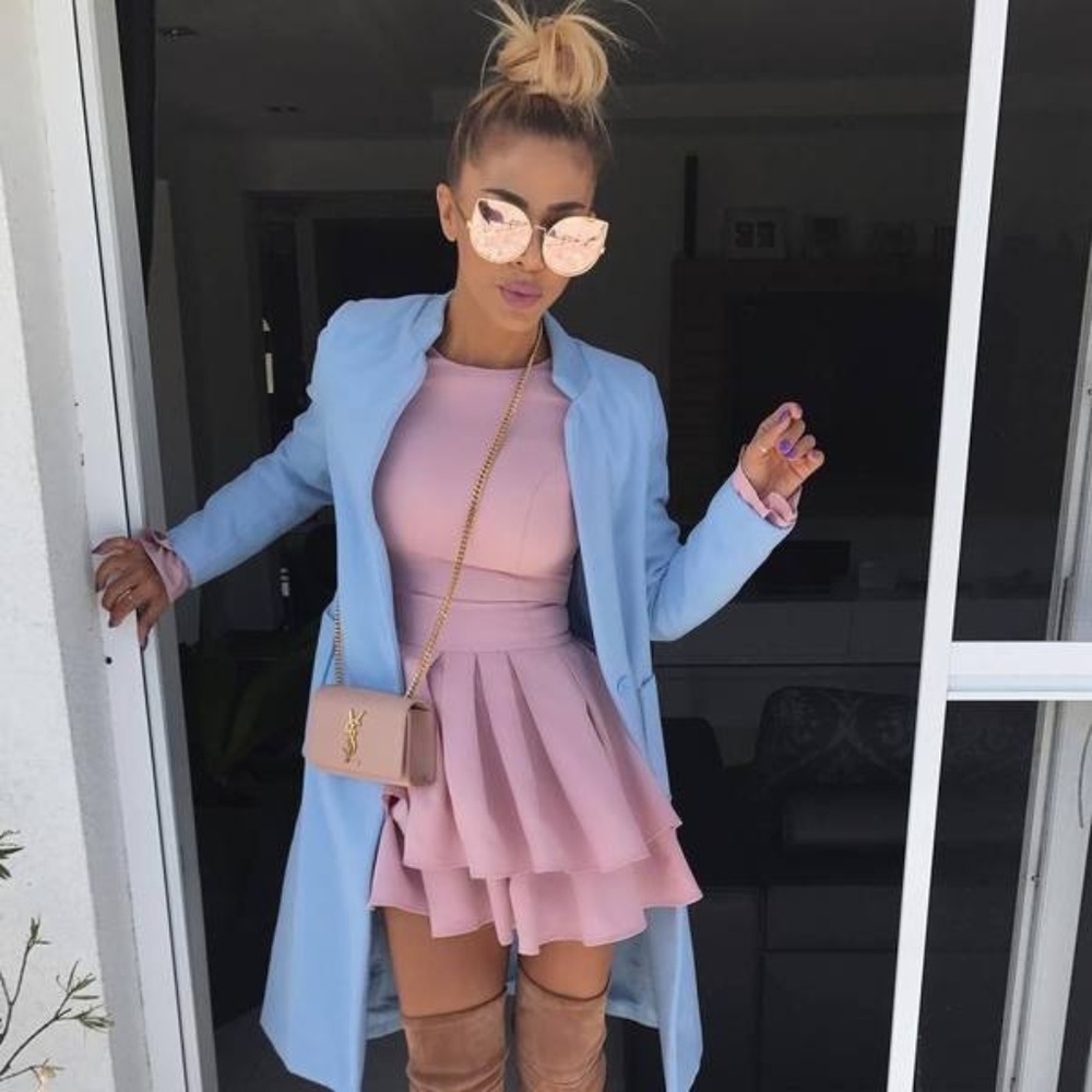 Posie Blush Mini Dress Catwalk Connection